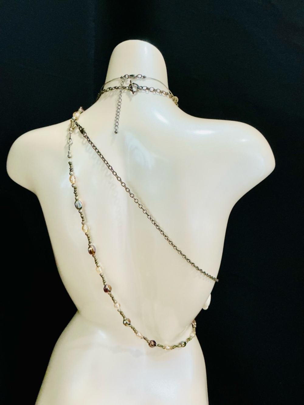 Multi-Strand Beaded Glass Wood Statement Necklace’s Multi Colored Southwestern - Picture 13 of 16